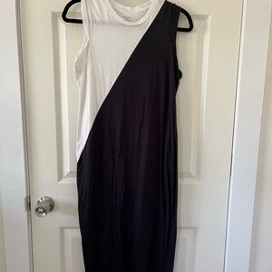 Summersalt Asymmetrical Black and White Dress